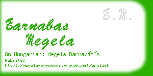 barnabas megela business card